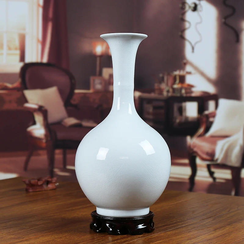 Цзиндэчжэнь небольшая ваза современная мебель для дома классическая гостиная глазурованная хорошая тонкая гладкая поверхность керамическая фарфоровая ваза