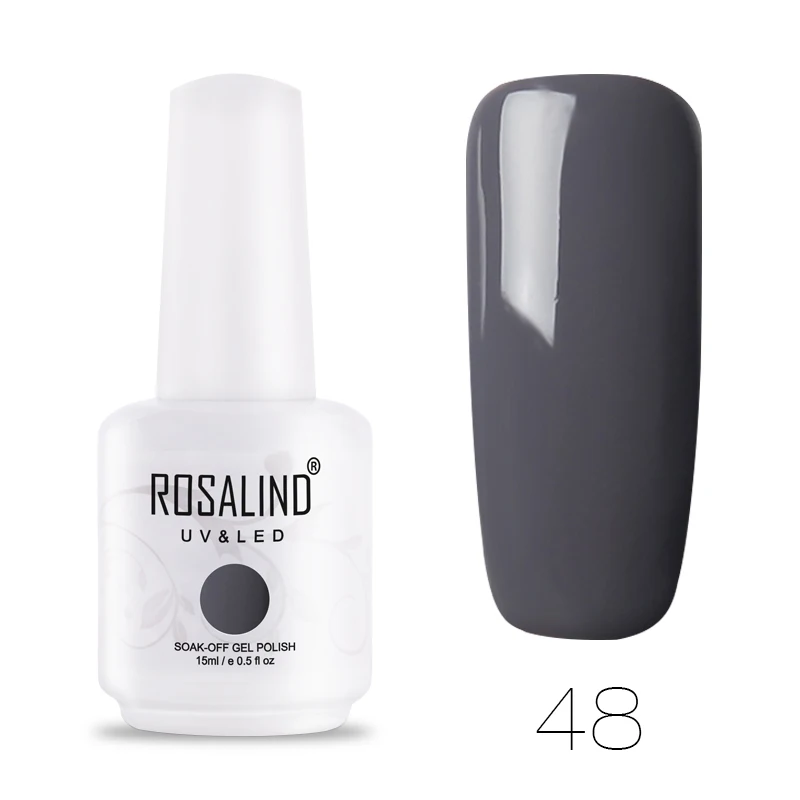 ROSALIND Гель-лак для ногтей Набор для маникюрный лак Vernis полуперманентный УФ все для ногтей искусство основа грунтовка Гель-лак верхнее покрытие - Цвет: RH48
