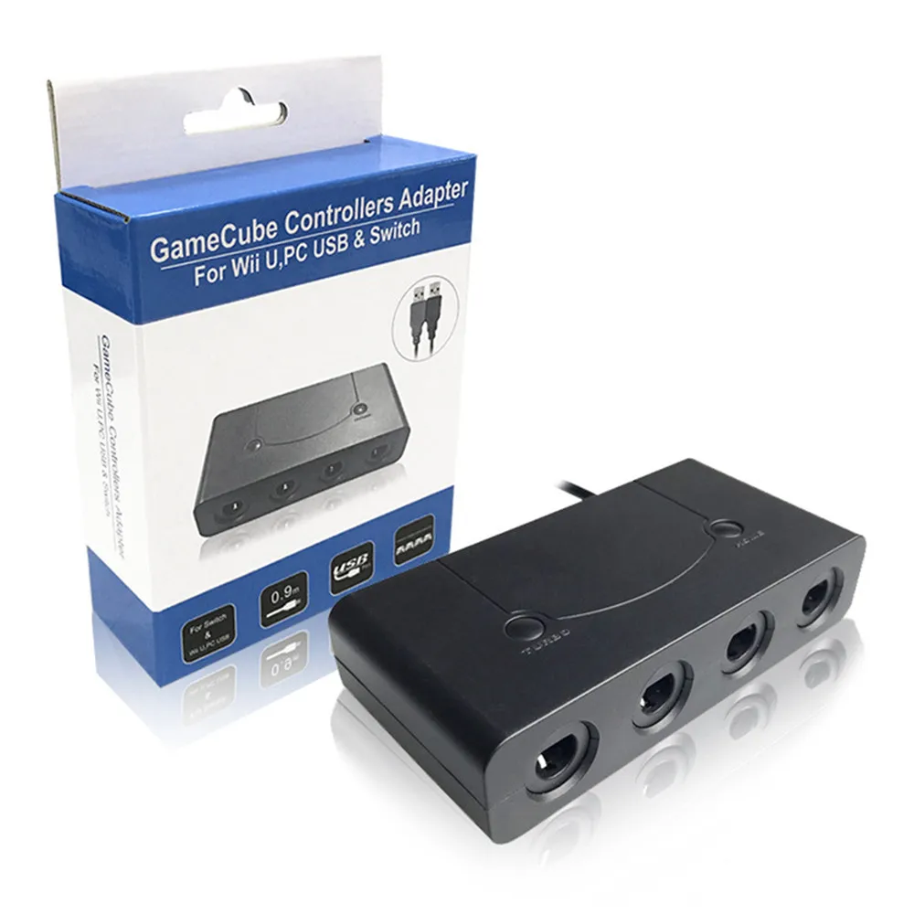 4 порта для Gamecube джойстик для NGC адаптер для wii U NS переключатель ПК USB адаптер конвертер для Nintend игры аксессуары