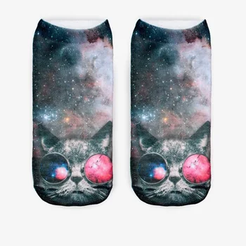 

cat wearing glasses print socks cheap china socks