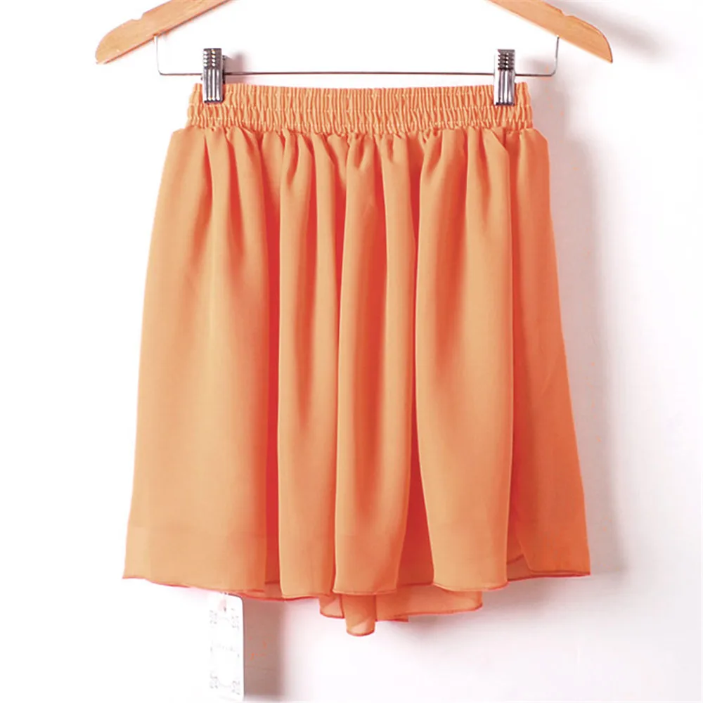 42cm Fashion Elastic Waist Skirt Pleated Midi Skirts Womens Lolita Petticoat Bridesmaids Mini Vintage Skirt Jupe Saias faldas (11)
