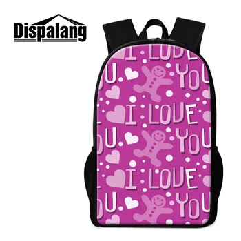 

Dispalang Student School Backpack Bags for Teenagers Valentine's Day Mochila Women Casual Shoulder Bag Travel Daypack