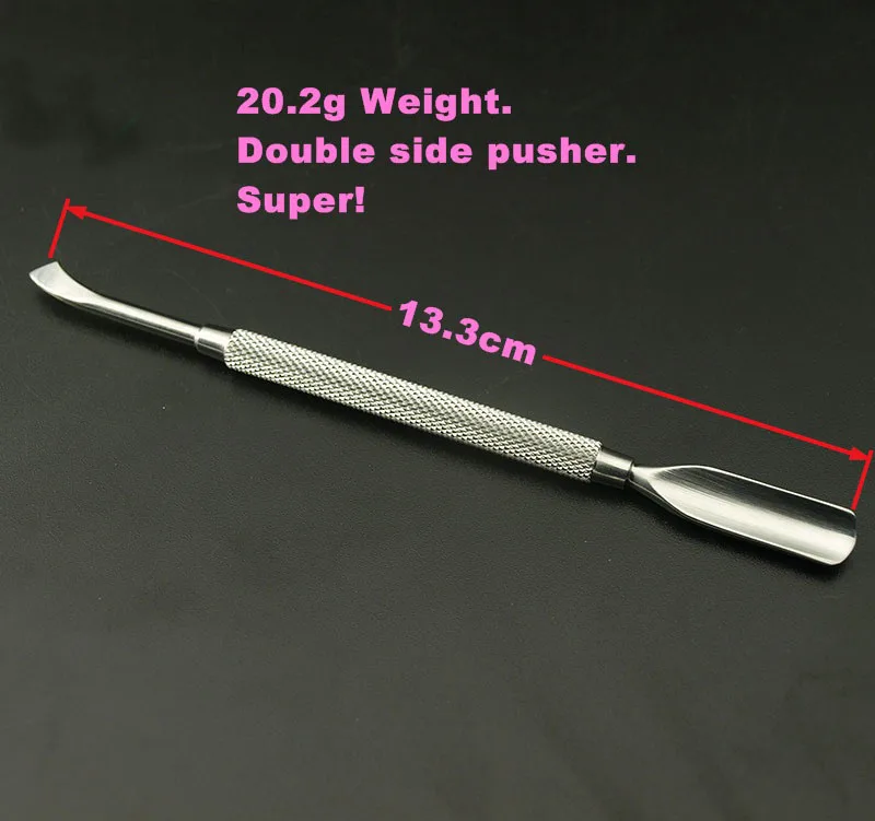 

KIMAXCOLA 1PCS Nail File Cuticle Spoon Remover Manicure Trimmer Cuticle Pusher Stainless Steel Nail Tools,high quality