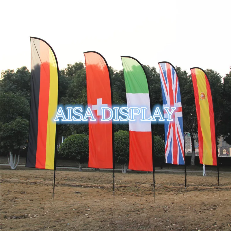 

free shipping beach flag pole fabric national flying banner