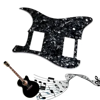 

3Ply Black Pearl Guitar Pickguard For Stratocaster Strat 2 HH Humbucker high quality