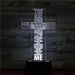 Иисус христианский крест в форме Usb светодиодный 3d-ночник мама подарки христианский верующий настольная лампа спальня неоновый ночник