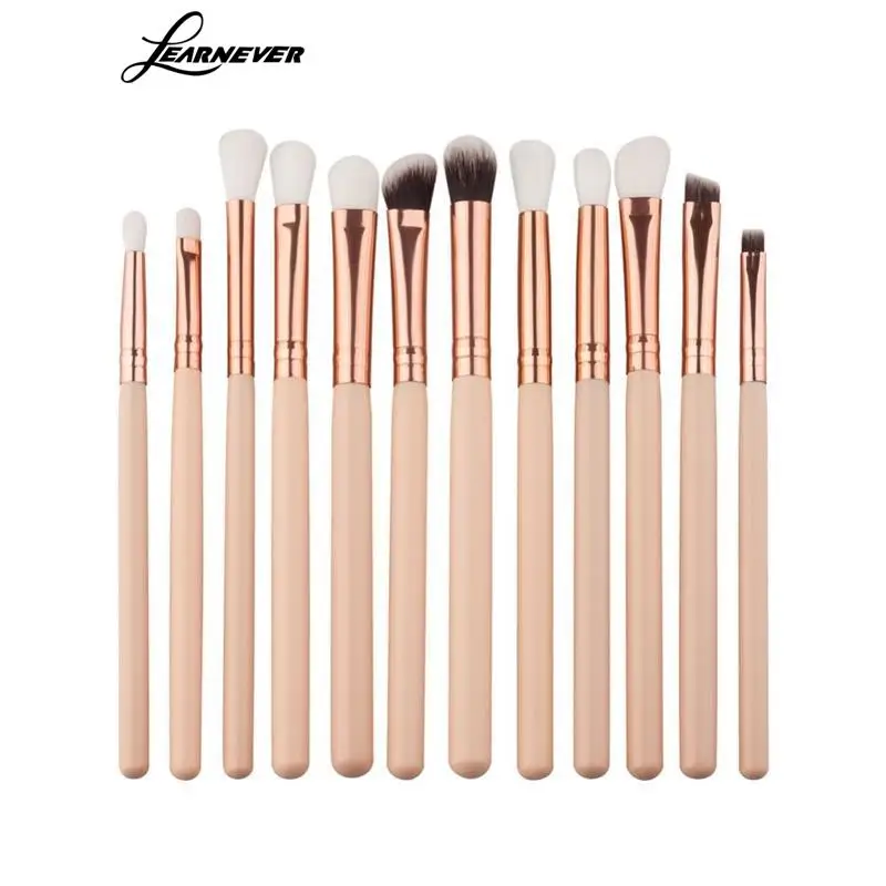 

12pcs Pro Beige Brushes Set for Make Up Professional Eye Shadow Foundation Eyebrow Lip Makeup Brush Suit Make Up Tools Dropship