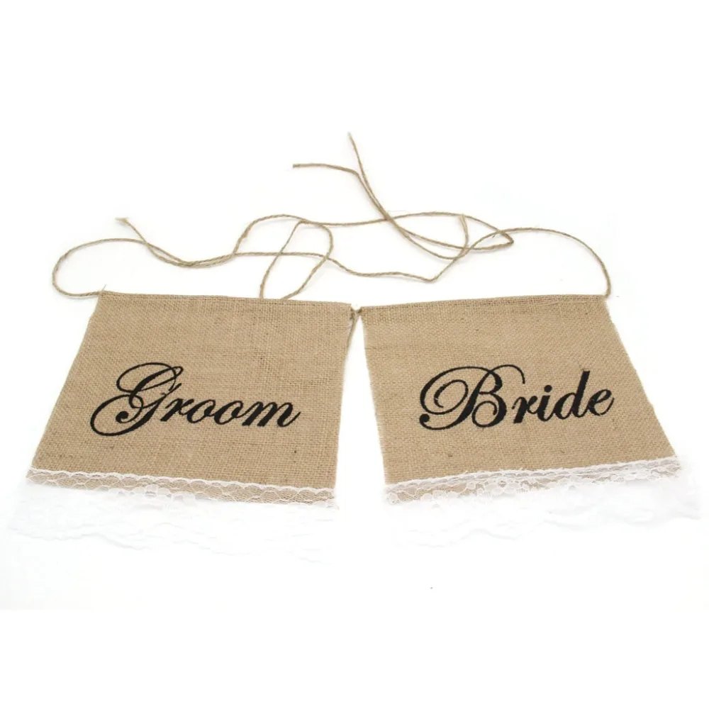 Vintage-Groom-Bride-Chair-Signs-Burlap-Lace-Banner-Garland-Rustic-Wedding-Decor-Jute-Hessian-Photography-Props