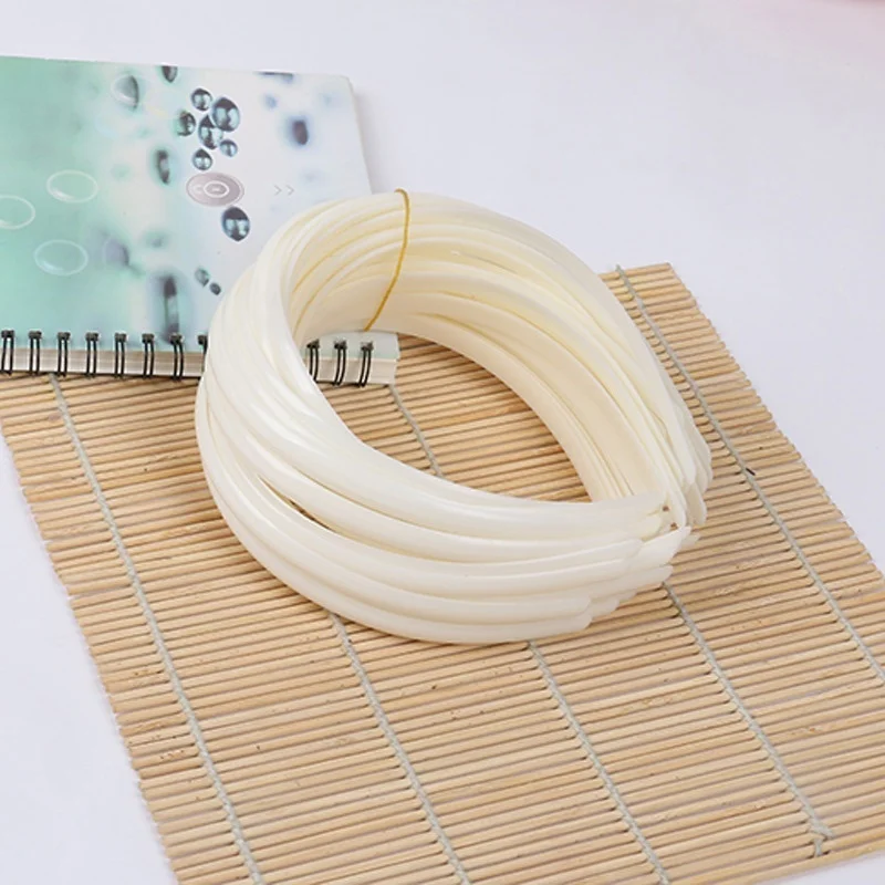 

10Pcs/Lot White Plain Women Plastic Hair Band Headbands NO Teeth Headwear Girl Hair DIY Tool Accessories White Wholesales