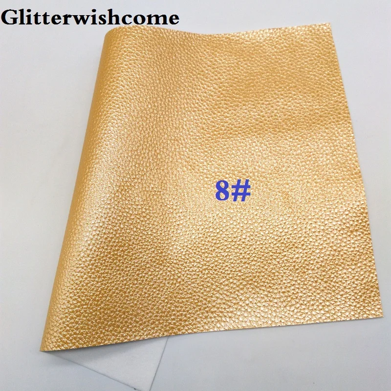 Glitterwishcome 21X29 см A4 размер винил для бантов тиснение личи зернистая кожа Fabirc искусственная кожа листы для бантов, GM115A