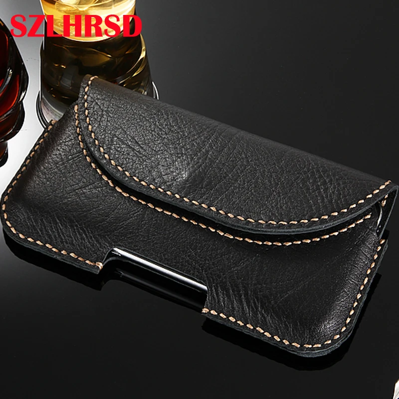 Vivo Y89 Y85 High quality Handmade 100% Genuine Leather Men's Waist Bag Outdoor Bag Vivo V15 Pro Case Cover Phone Bag Vivo Y91C