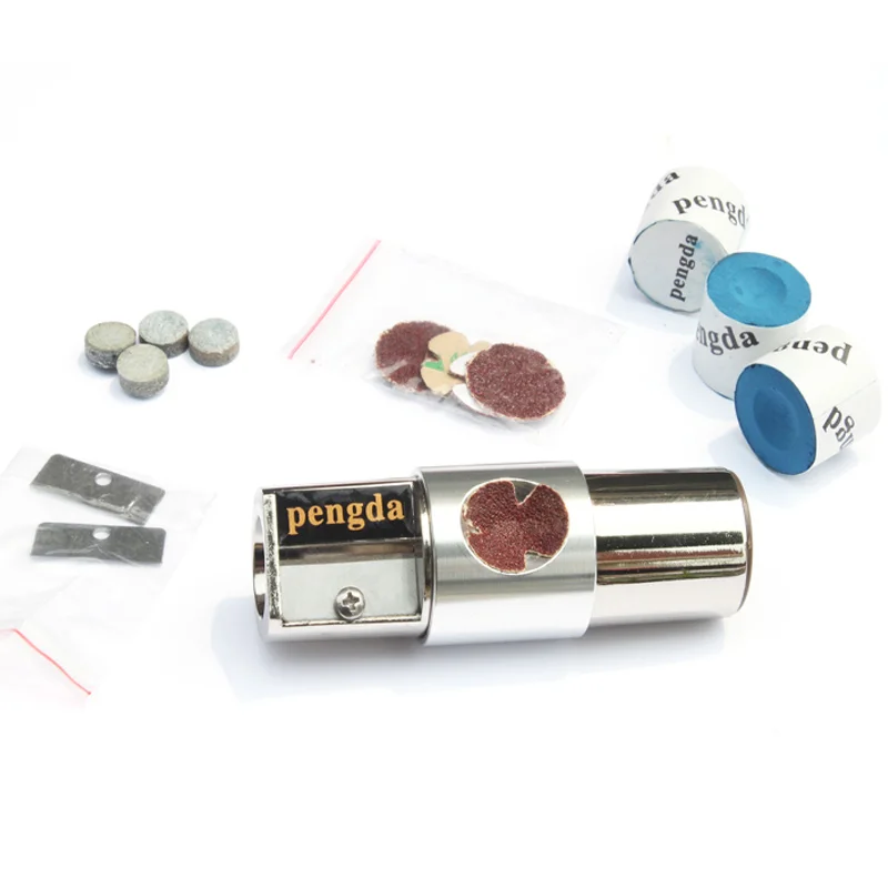 

High Quality Tip Master TM61 6-in-1 Aluminum Pool Cue Tip Tool Set Billiards Accessories China