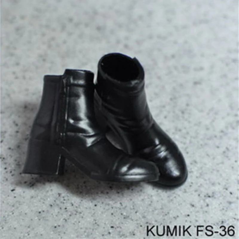 Лидер продаж 1/6 года; женские ботинки черного цвета с FS33-FS36 в масштабе 1/6; обувь без задника; подходит для женщин 1" ; Коллекция игрушек для подарка