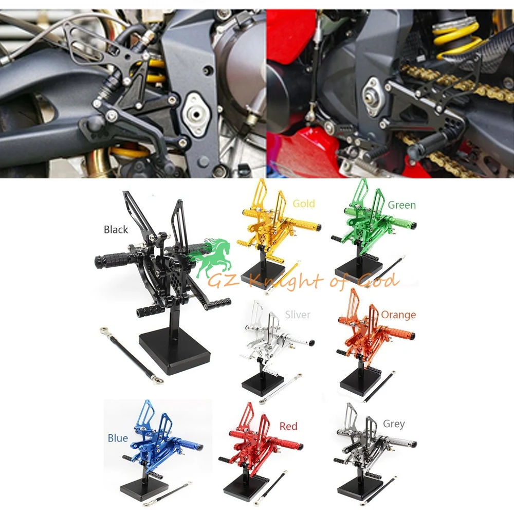 

CNC Aluminum Adjustable Motorcycle Rear Footrests Footpegs Foot Peg For Triumph Daytona 675R 2006-2012 Foot Peg Anodized