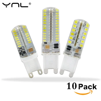 10pcs/lot LED G9 Lamp AC 220V  G9 LED Bulb SMD2835 3014 48 64 104LEDs Lampada LED 360 degrees Replace Halogen Bulb