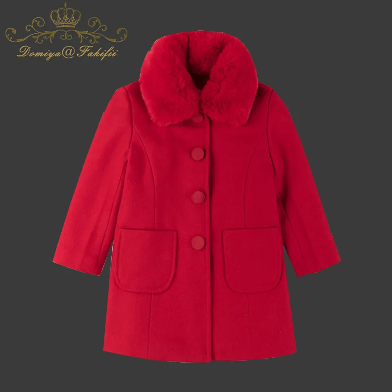 

Girls Jacket Woolen Warm Outwear Girls Winter Coat 2018 Brand Kids Winter Jacket Children Clothes for Baby Girl Clothing