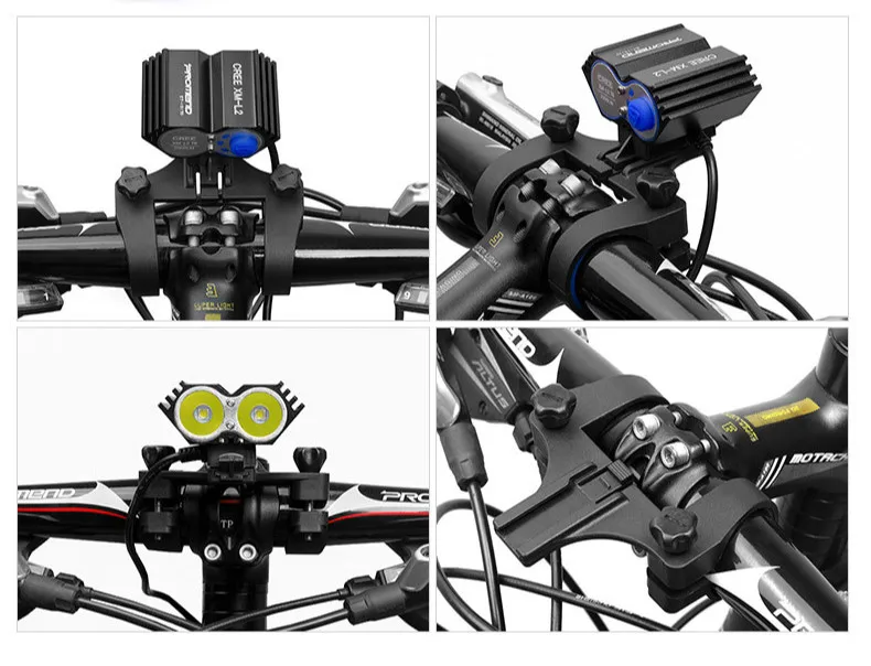 Promend велосипедный светильник держатель Горный велосипед Руль Расширитель Передняя подставка для фонарика Велосипедное снаряжение