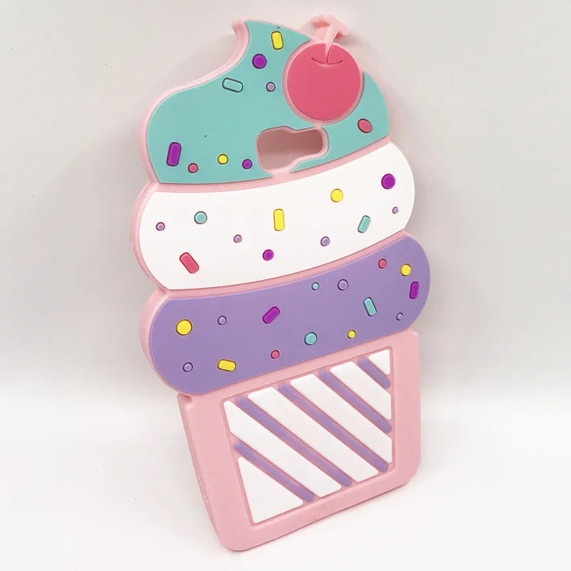 

3D Cute Cartoon Silicone Soft Pink Cupcakes Ice Cream Cover For Samsung Galaxy S7 S6 edge A3 A5 A7 2017 J3 J5 J7 2016 Phone Case