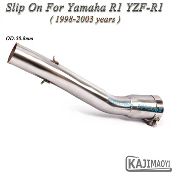 

Slip On For Yamaha R1 YZF-R1 1998-2003 Motorcycle Exhaust Escape Modified Stainless Middle Connection Link Pipe Without Muffler