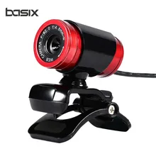 BASIX USB 2,0 веб-Камера HD 640*480 Разрешающая способность вебкамера с микрофоном для мини/PC черный и красный цвета высокое качество