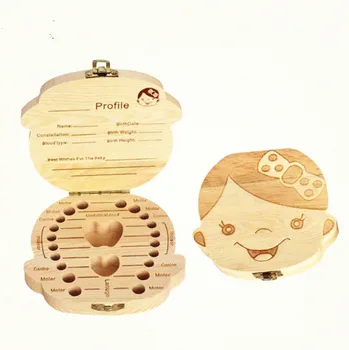 

Box For Tooth Organizer Wooden Box Save Milk Teeth Box Storage Teeth Gift
