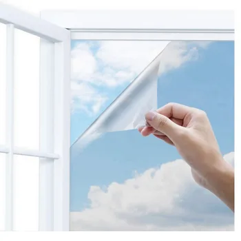 

80*500 cm Silver One Way Privacy Mirror Window Film Heat Control Anti-UV Window self-adhesive Glass Sticker for Home and Office