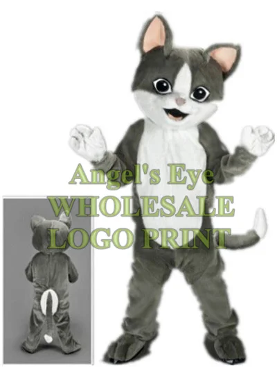 

Cute Cat mascot costume wholesale promotion adult size cartoon grey house cat theme anime cosply costumes carnival SW2971