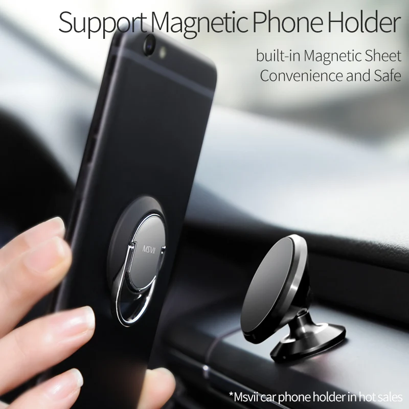 MSVII Magnetic Finger Phone Holder Ring For iPhone Samsung Huawei Ring Mobile Phone Rotate Stand Holder Bracket Universal MSVII Magnetic Finger Phone Holder Ring For iPhone Samsung Huawei Ring Mobile Phone Rotate Stand Holder Bracket Universal