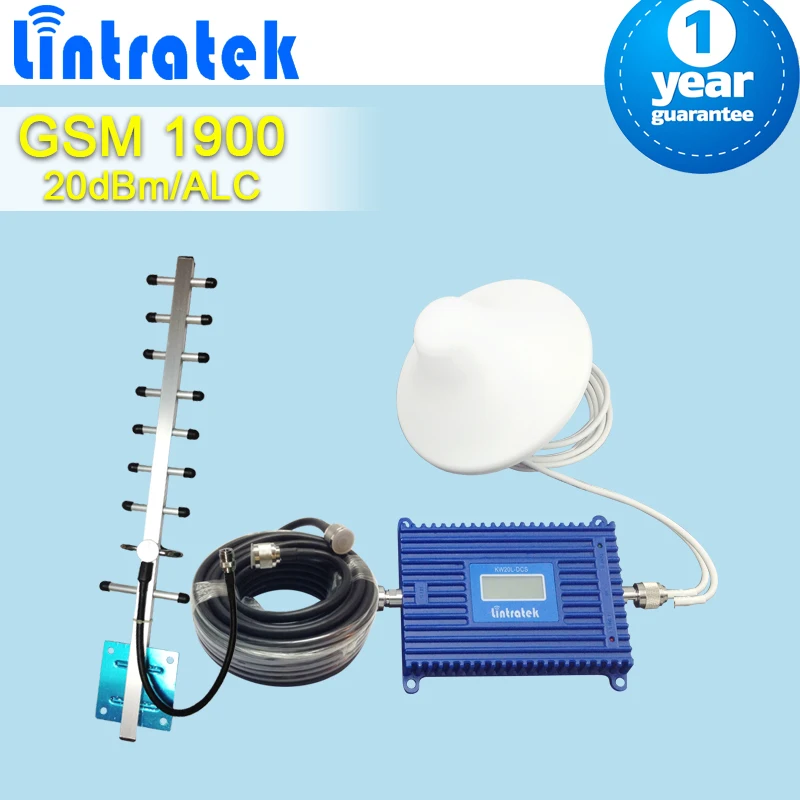Lintratek GSM 1900 мГц ячейки сигнала Extender ЖК-дисплей Дисплей шт mobilecell телефон