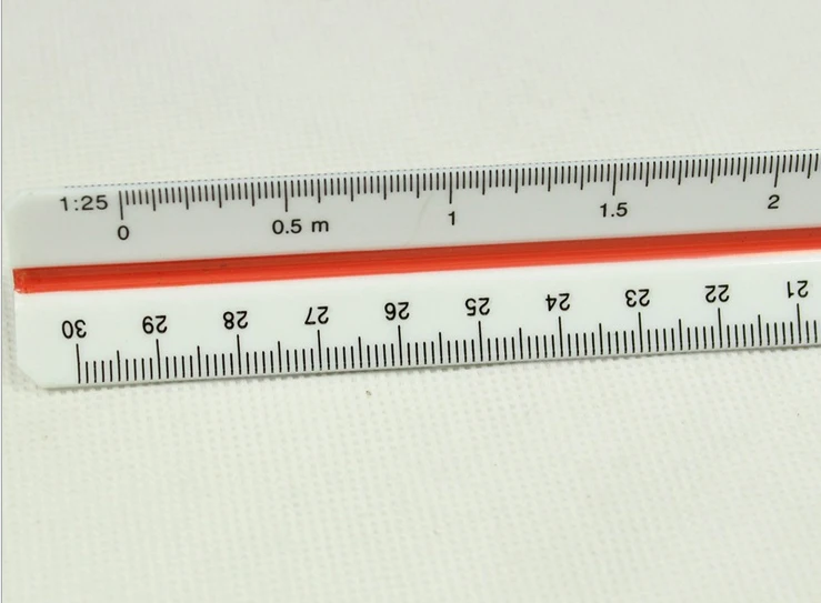 1:20 1:25 1:50 1:75 1:100 1:125 Plastic Triangular Scale Ruler Measurement   WA 