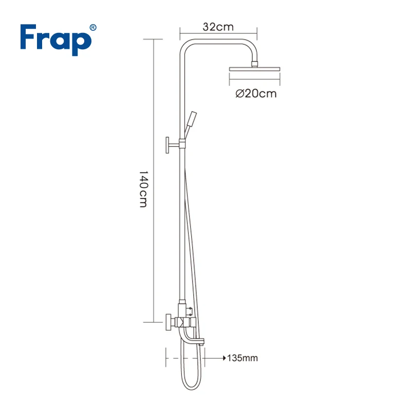 Frap смеситель для ванной комнаты, смеситель для ванны, смеситель для душа, кран для ванны, кран для душа, водопад, душевая головка, настенный смеситель, torneiraF2418