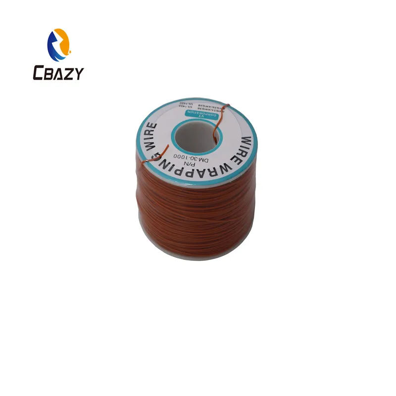 CBAZY 250 м электрический провод обёрточная бумага ping обёрточная бумага 10 цветов одножильный Медный AWG30 кабель OK провода и PCB провода - Цвет: Orange