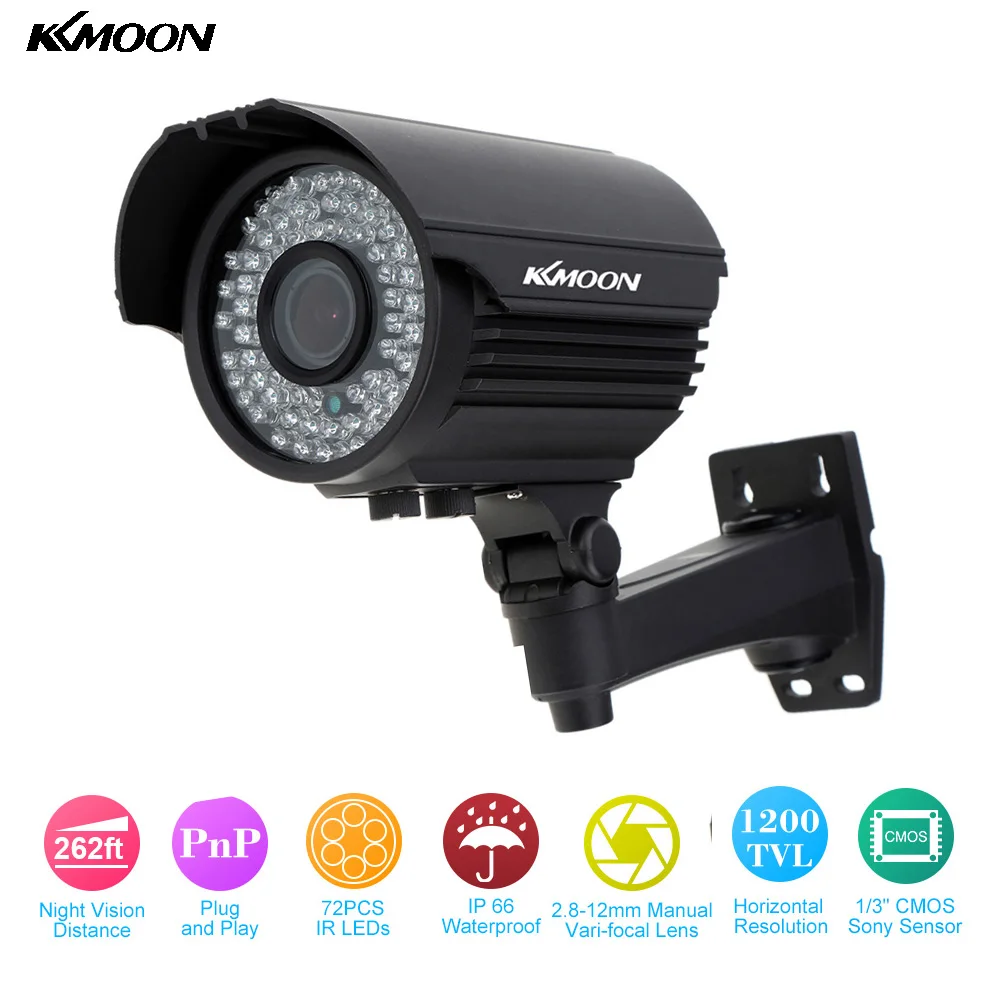 bilder für KKmoon Wasserdichte HD 1200TVL Cctv-kamera 72 IR-LEDs 2,8 ~ 12mm Zoom Vario-überwachungskamera Freien IR-CUT Überwachung kamera bilder für KKmoon Wasserdichte HD 1200TVL Cctv-kamera 72 IR-LEDs 2,8 ~ 12mm Zoom Vario-überwachungskamera Freien IR-CUT Überwachung kamera