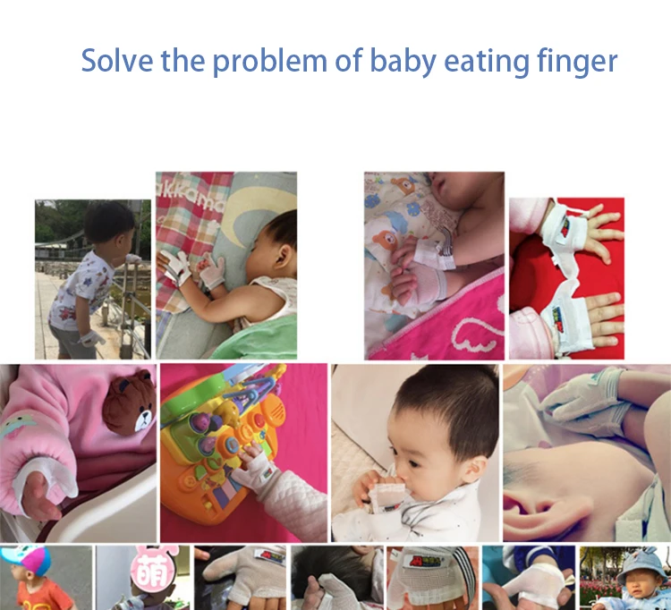 Medoboo Baby Gloves Newborn Anti-grip Anti-eating Hand Food-grade Teething Mitten Baby Anti Scratching Gloves Protection Face