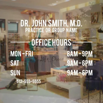 

Custom Practice Grop Name Wall Sticker Office Work Hours Vinyl Decal Personalized Team Study Schedule Removable Murals AC107