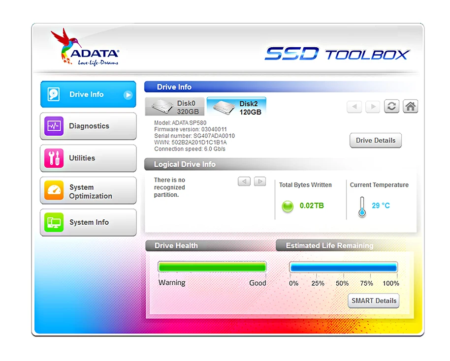 AData SP580 SSD 120GB SATA 3 2,5 дюймов Внутренний твердотельный накопитель HDD жесткий диск SSD ноутбук ПК 120G 240GB ноутбук