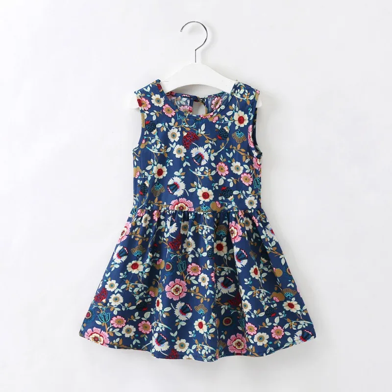 

New Children's Girls Vest Cute Print Floral Princess Dress Princess Dress Girls Dress Dress Elegant