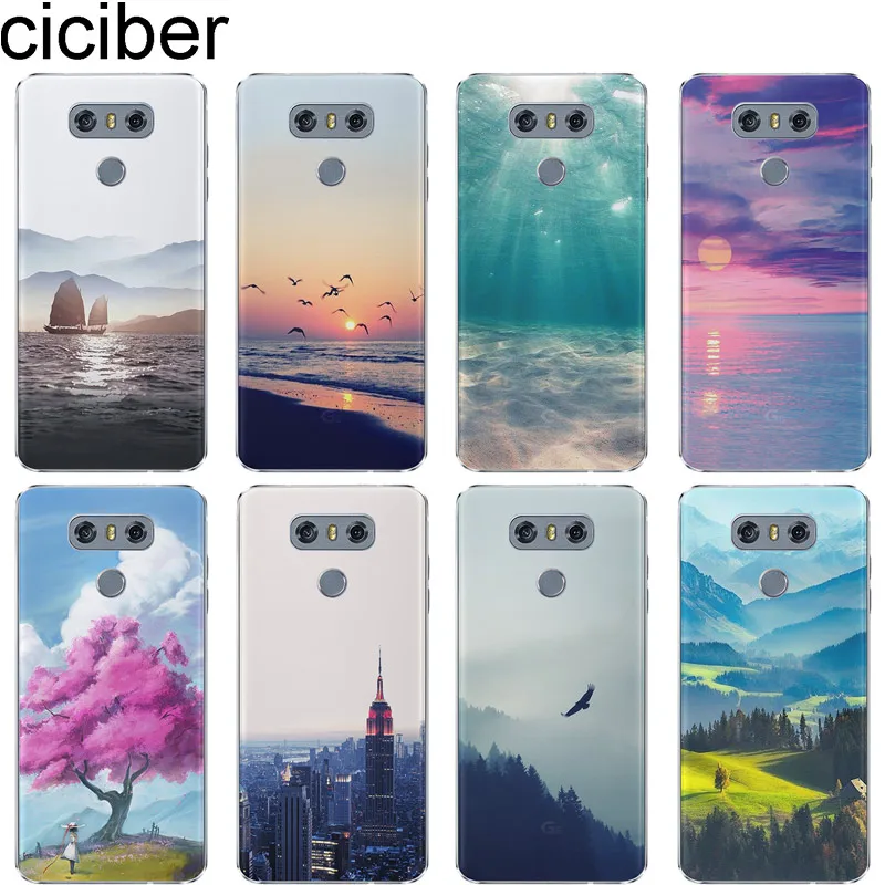 

ciciber Ocean For LG V40 V35 V30 V20 G7 G6 G5 G4 THINQ Soft TPU Phone Case Cover Clear For LG K8 K10 K4 K7 2017 2018 K9 K11 +