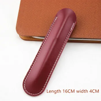 

1Pc Fountain Pen Pouch Fountain Pen Case 16*4 cm Leather Handcrafted Single Pen Pencil Bag Holder Storage Sleeve Pouch