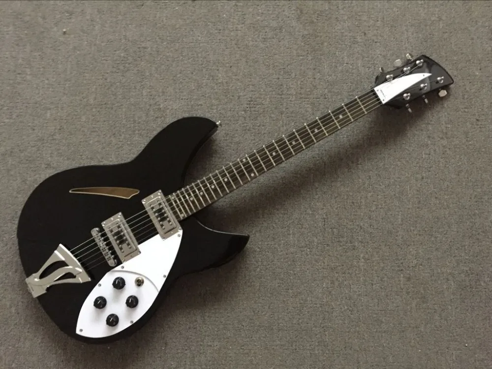 2019 Новинка + завод черный Rickenback 360 электрическая джазовая гитара полуполый Ricken 330