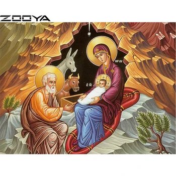 

ZOOYA Diamond Embroidery Kits Religious Horse Tree Cross-Stitch Home Decor Diamond Painting Mosaic DIY Pcitures Needlework R974