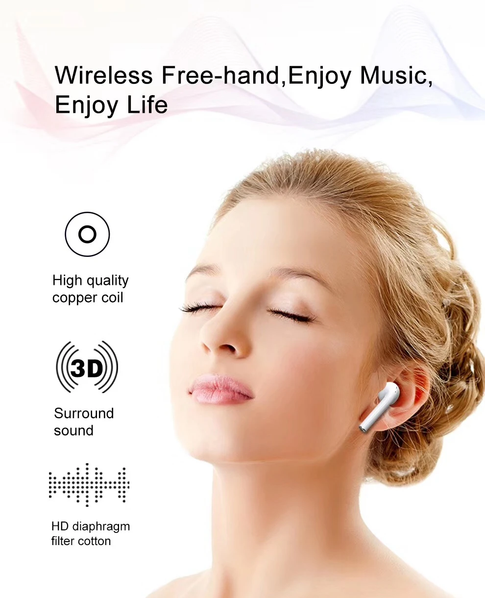 HOOSEEYR Bluetooth наушники беспроводной 5 0 стерео гарнитура с зарядки Box Touch управление