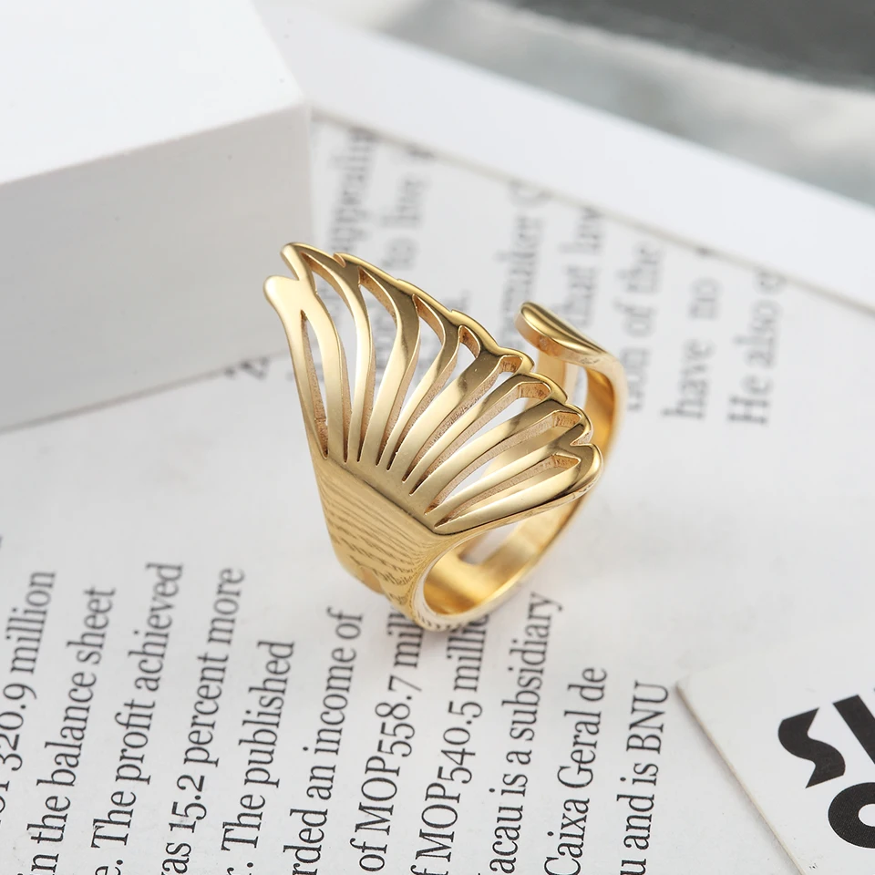 BORASI 2019 New Arrival Unique Animal Wing Rings For Girls Wedding Bands Hyperbole Rings For Women Party Fashion Jewelry Ring 3