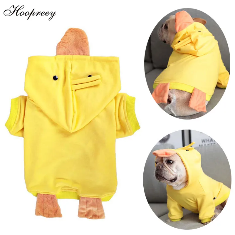 

2019 Hotsale Spring Cute Duck Design Dog Clothes French Bulldog Transformed Costume Dog Hoodies for Medium Small Puppy Dogs 10A