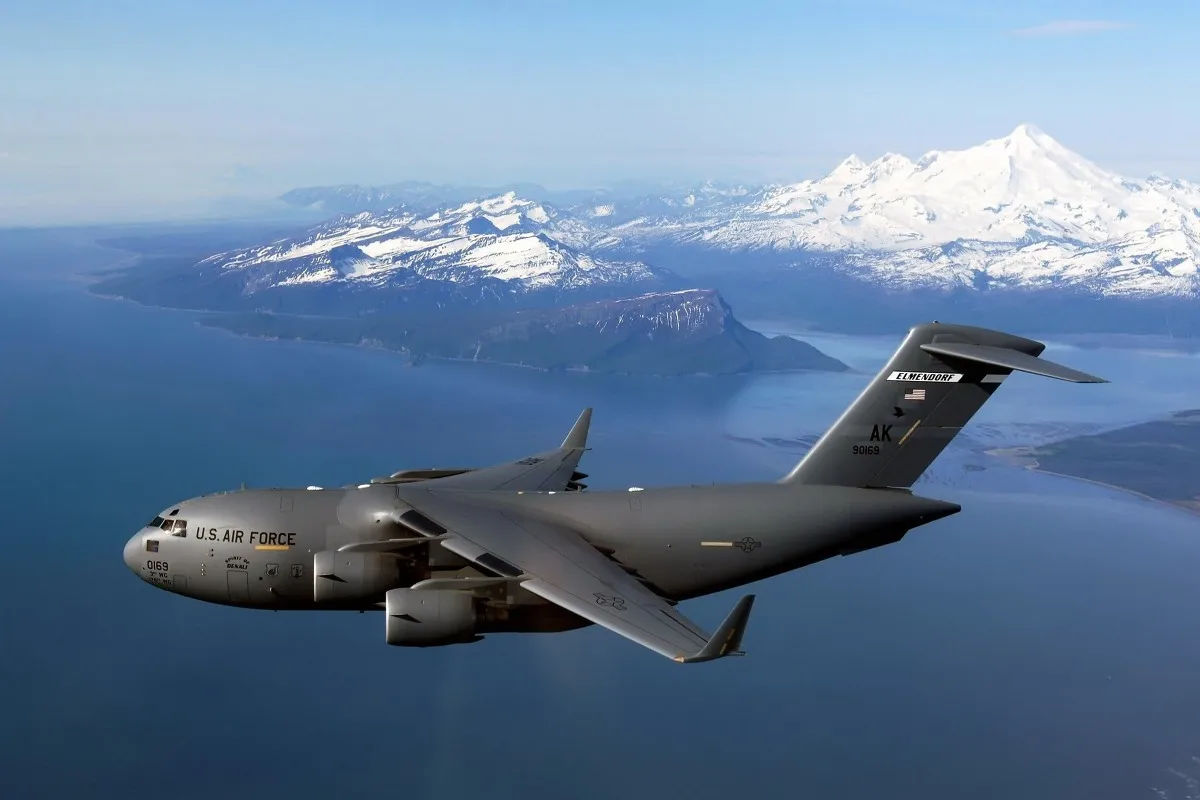 Парусиновая ткань с принтом Boeing Постер Globemaster III PQX414 на заказ парусиновая для