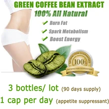 3 PACKS, 3 month supply, Free shipping green coffee bean extract, green coffee slimming for weight loss with 1 bag slim patch