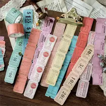 Retro serie bill Washi cinta papel japonés Diy planificador cinta adhesiva Vintage cintas adhesivas pegatinas papelería decorativa