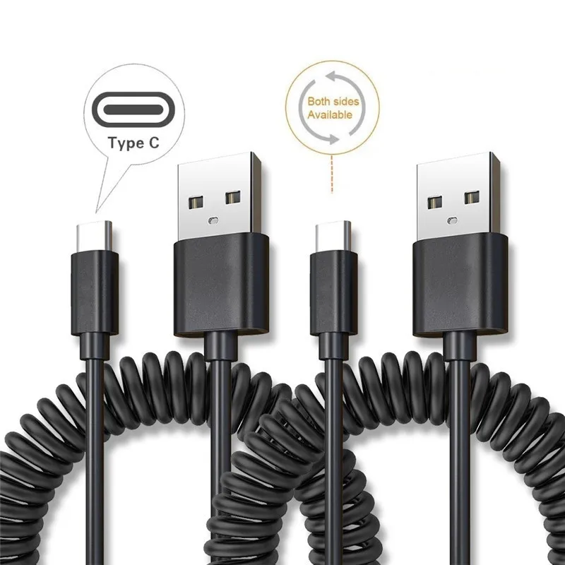 

Spring Type C USB Cable For Samsung Galaxy S9 S9+/S8 S8+/S8 Active/A8+ (2018) Fast Charging Metal Cable Wire Data Cord Adapter