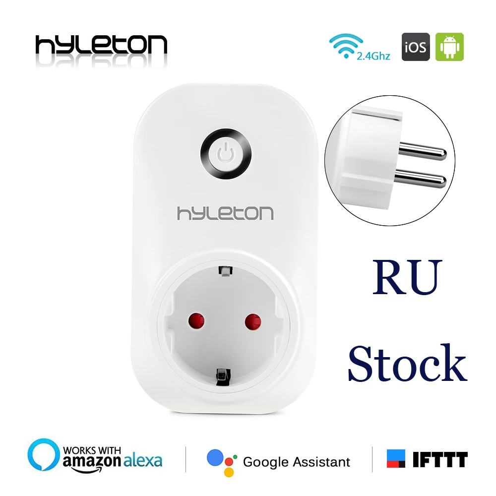 Hyleton smart plug wifi socket remote control switch 10A Support 2.4GHz Wifi plug Networks Electrical EU/US/AU/UK Power Switch