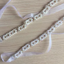 Ограниченное предложение~ Мода Имитация поясная цепочка с жемчугом/короткие жемчужные галлон свадебный пояс 1005